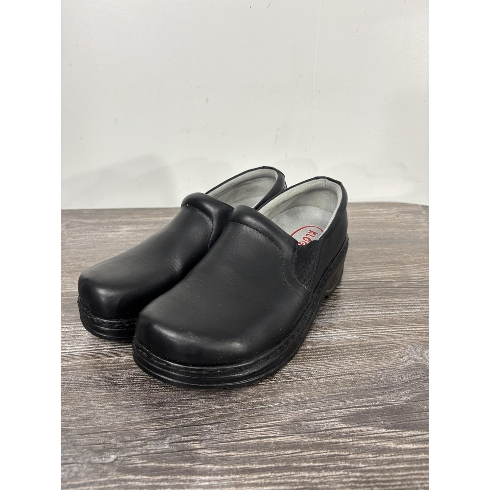 Klogs Naples Clog Shoes Womens 9W Black Leather Slip Resistant Work Nursing